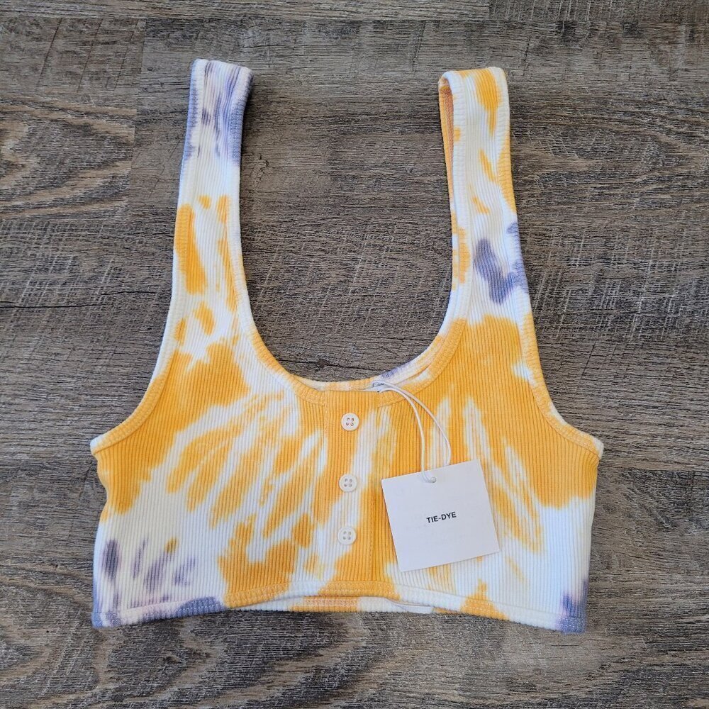 NWT ZARA | Tie-Dye Ribbed Crop Tank Top | Sz. S
